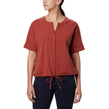 Columbia Overhemd Dames, Firwood Crossing Short Sleeve Rood, 59UGMRJFI